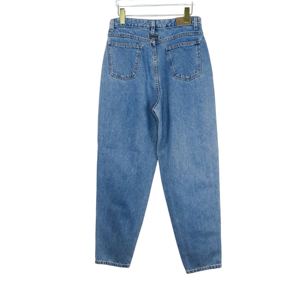 Brittania Blue 1990s Vintage Mom Jeans Baggy Fit Tapered Yoke Jeans 30"